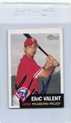 2002 Topps Heritage #259 Eric Valent Phillies Signed Auto *H3246 - Image 1 of 2
