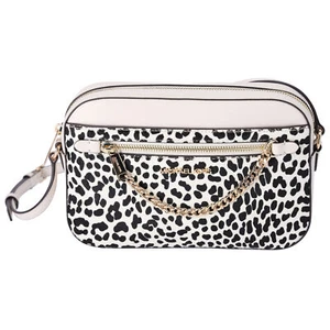 Michael Kors Jet Set East West Chain Crossbody Light Cream Multi Cheetah - Picture 1 of 4