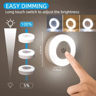LED Touch Baby Night Light USB Rechargeable Mini Nursery Lamp Bedside Dimmable