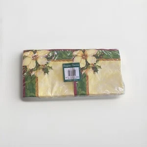 Yuletide Wreath DesignWare Vintage Christmas Napkins pkg of 150 15”x15” Poins - Picture 1 of 6