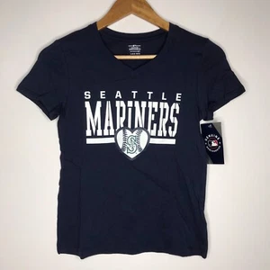 Seattle Mariners Blue Girls Size Large 10-12 T-Shirt New - Picture 1 of 7