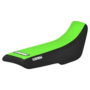 1988-1990 KAWASAKI KX 80 Gripper Seat Cover BLACK/ FLO GREEN standard #450 - Picture 1 of 4