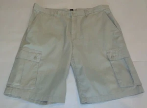 Alfani Size 40 CORDUROY Khaki Cotton Flat Front New Mens Cargo Shorts - Picture 1 of 11