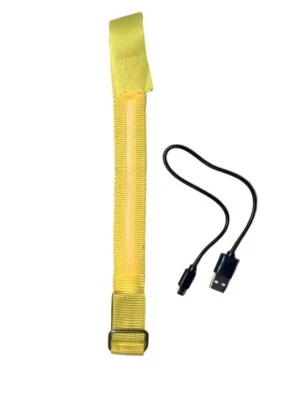 Rechargeable LED LIGHT ARMBAND/ANKLE BAND Glow Flash running sport bike cycling - Image 1 of 4