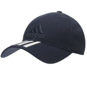 adidas Performance 3 Stripes Navy/White Mens Cap New - Picture 1 of 3