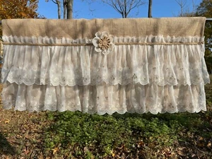 High Quality Unique Kitchen Valance Burlap Kitchen Curtain window Treatment - Picture 1 of 9