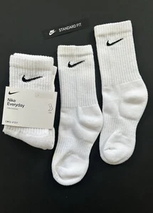 Nike Everyday Crew Cushioned Cotton Socks Small Girls Kids Children Gift Present - Picture 1 of 5