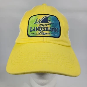 Landshark Lager Hat Yellow Mesh Cap Snapback Patch Beer Jimmy Buffet - Picture 1 of 12