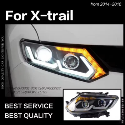 For Nissan X-trail 2014-2016 Rogue LED Headlight DRL Front Turn Signal Lamps - Image 1 of 4