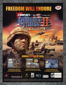 Conflict Desert Storm II Nintendo GameCube - Printwerbung Original Art 7,75x10,50 - Bild 1 von 1