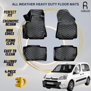 Floor Mats Liners For Citroen Berlingo 2008-2015 All Weather Heavy Duty Car Rugs - Picture 1 of 9