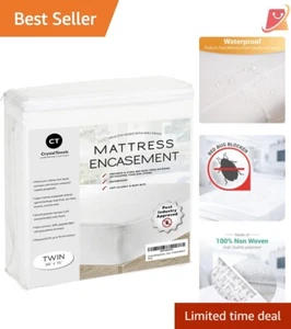 Soft Polyester Twin Mattress Protector for Kids - 10- Waterproof Shield - Picture 1 of 10