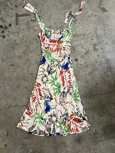 Diane Von Furstenberg Silk Floral Print Dress Size 6 - Picture 1 of 8
