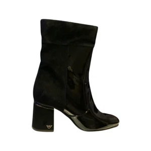 Emporio Armani Stivaletto Stiefel in schwarzem Lack/Wildleder (UK 9) - Bild 1 von 6
