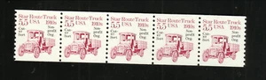 EE. UU.--#2125 MNH--Camión Star Route de 10--Tira de 5 estampillas en bobina sin fines de lucro de 1986 - Imagen 1 de 1