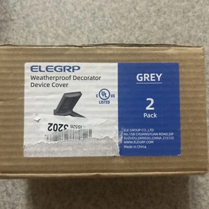 Elegrp Wetterfeste Dekorateur Geräteabdeckung 2er Pack Grau - Bild 1 von 3
