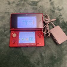 Nintendo 3DS Handheld System Console CRT-001 Flame Red W/ Charger *READ*