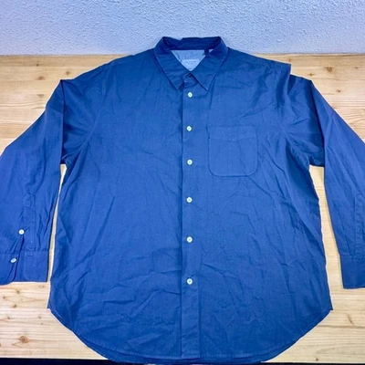 rag & bone Fit 3 Blue Cotton Linen Button Down Shirt XL Smart Casual Workwear - Image 1 of 4