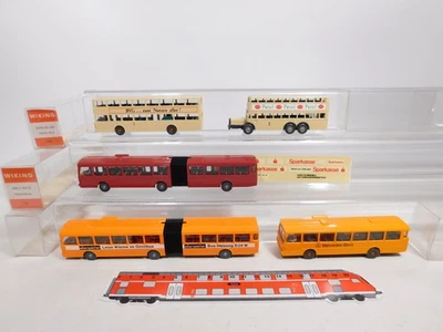5x wiking H0 1:87 Bus: 705 MB+ 730 Man Berlino BVG ecc Mint + 2x Box # CW810-0,5 - Immagine 1 di 4