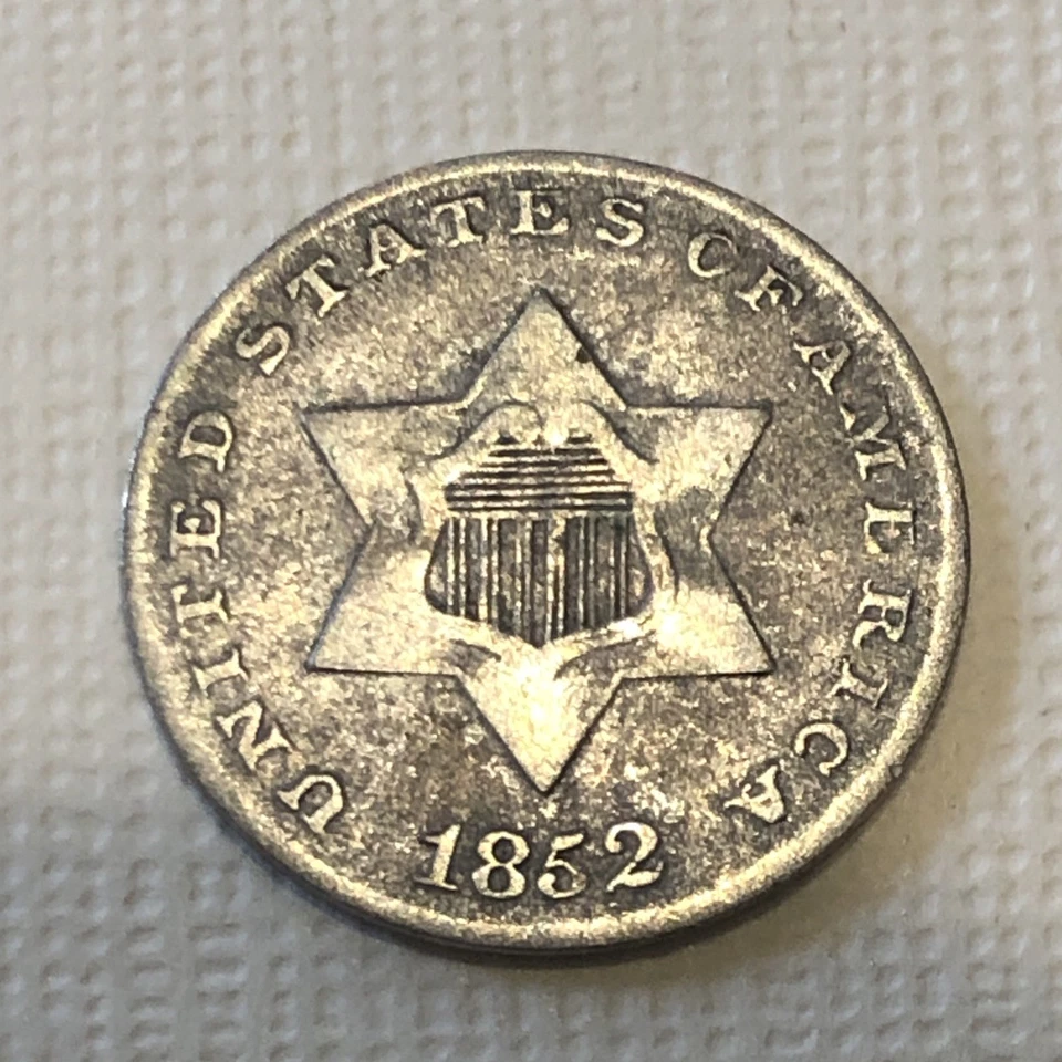 1852 Silver Three Cent Piece VF+++Stunning Rare Coin ((Trime)) Sharp - Image 1 of 4