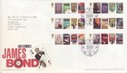 GB Stamps First Day Cover Ian Fleming James Bond 007, spy book, TV film SHS 2008