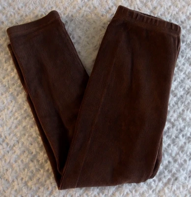 Gymboree 5 Girls Brown Velour Leggings VGUC winter warm chocolate fall - Image 1 of 3