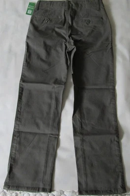 Gap Charcoal (Steel) Stretch Cotton Adjustable Waist Khaki Pants - Boy's Size 7 - Image 1 of 4