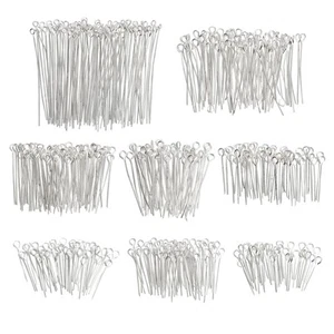 1200 Piece 20-Gauge Eye Pins for Jewelry Making, 8 Different Length - Picture 1 of 10