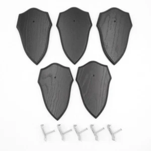 5 Unidad Escudo de Trofeo Forma Ciervo AF19cmx11cm Spitz Oscuro Con 5 Grapas - Imagen 1 de 9