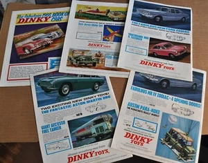 1966 & 67 DINKY TOYS advertisements x5 UK, Triumph glider Para-Moke VW 1600 etc - Picture 1 of 7