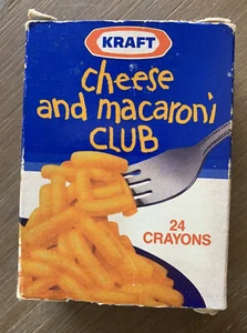 Vintage Kraft Cheese and Macaroni Dinner box of 24 crayons for club members - Picture 1 of 7