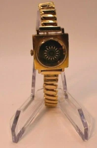 Orologio Vintage Ernest Borel Quadrato Quadrante Cocktail Caleidoscopio Donna, Retro Trasparente - Foto 1 di 3