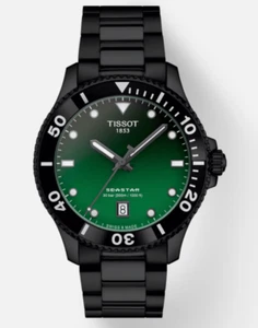 Tissot T120.410.33.091.00 SeaStar 1000 Herrenuhr grünes Zifferblatt Box & Papiere - Bild 1 von 8