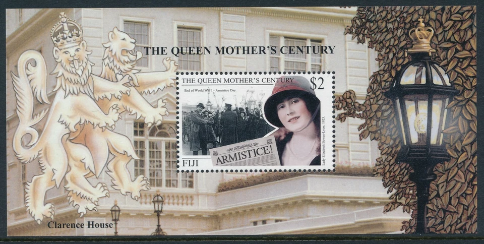Mini sábana Fiji the Queen Mother's Century 1999 fina como nueva MNH Foto 1 de 1