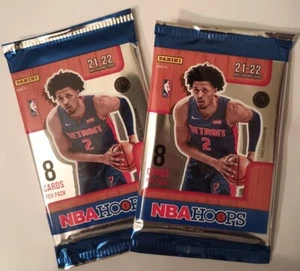 2021-22 Panini NBA Hoops Factory Sealed (2) Hobby Pack Lot - Picture 1 of 24