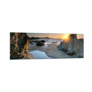 Impression sur Verre 160x50cm Tableaux Image Paysage britannique rivage côte - Imagen 1 de 10
