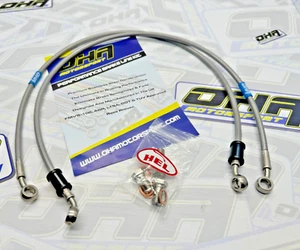 OHA Stainless Braided Front Brake Line Kit - Yamaha YZF R6 2017-2022 - RACE KIT - Picture 1 of 1