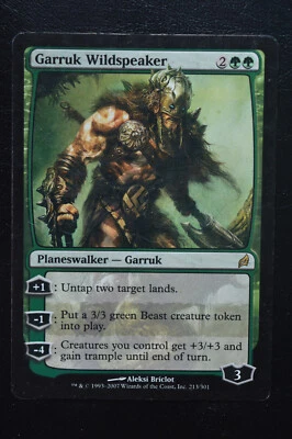Magic The Gathering MTG GARRUK WILDSPEAKER Lorwyn MP Moderately Played Inked - Image 1 of 2