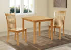 Kings Brand Furniture - 3 Piece Wood Dining Set, Table & 2 Chairs, Natural Oak
