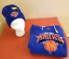 New York Knicks NBA Adidas Blue Team Logo XL Hooded Sweatshirt & Winter Hat Set