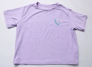 We Wander Girl's Short Sleeve The Boxy Heather Tee EJ2 Light Purple Medium  - Picture 1 of 3