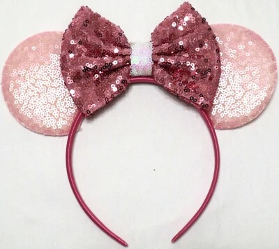 Valentine's Day Minnie Ears, Pink Mickey Mouse Ears, Red Disney Ears, HANDMADE - Image 1 of 4