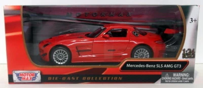 Motor Max 1/24 Scale Diecast 73356 - Mercedes Benz SLS AMG GT3 - Red - Image 1 of 3
