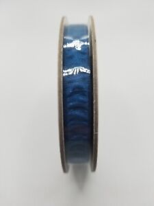 Stampin Up DAPPER DENIM Ribbon Ruched 3/8” 10 Yards Blue Retired In Color