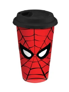 The Amazing Spider-Man Mask 12 oz Double Wall Ceramic Travel Mug NEW UNUSED - Picture 1 of 1