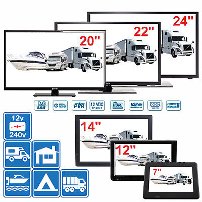 7  - 24  Digital TV 12v 240v Para Autocaravana Caravana Barco DVB-T2 Freeview PVR • 155.66€