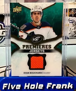 2018-19 Upper Deck Evan Bouchard Ice Premieres Jersey #IPJ-EB Rookie RC - Picture 1 of 3
