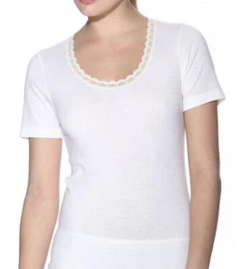 Spinne Damen Kurzarm Shirt aus Merinowolle mittelschwer - Bild 1 von 2