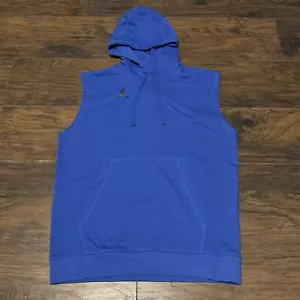 Air Jordan Nike Dri-Fit Fleece Sleeveless Hoodie Training Top Royal Size Medium - Picture 1 of 8