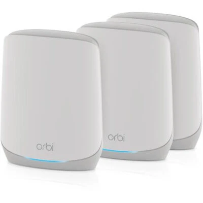 Netgear Orbi WiFi6 Tri-Band Mesh System 3er Set, Mesh Router, weiß - Bild 1 von 4
